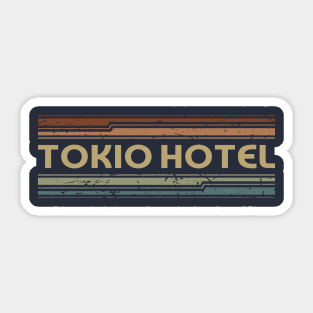 Tokio Hotel Retro Lines Sticker